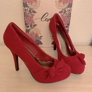 Just Fab sz 6.5 red heels